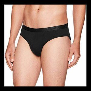 2(x)ist Men's Pima Cotton Bikini Brief Black Logo
